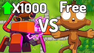 X1000 Upgraded Dart Paragon VS. Free Dart Monke