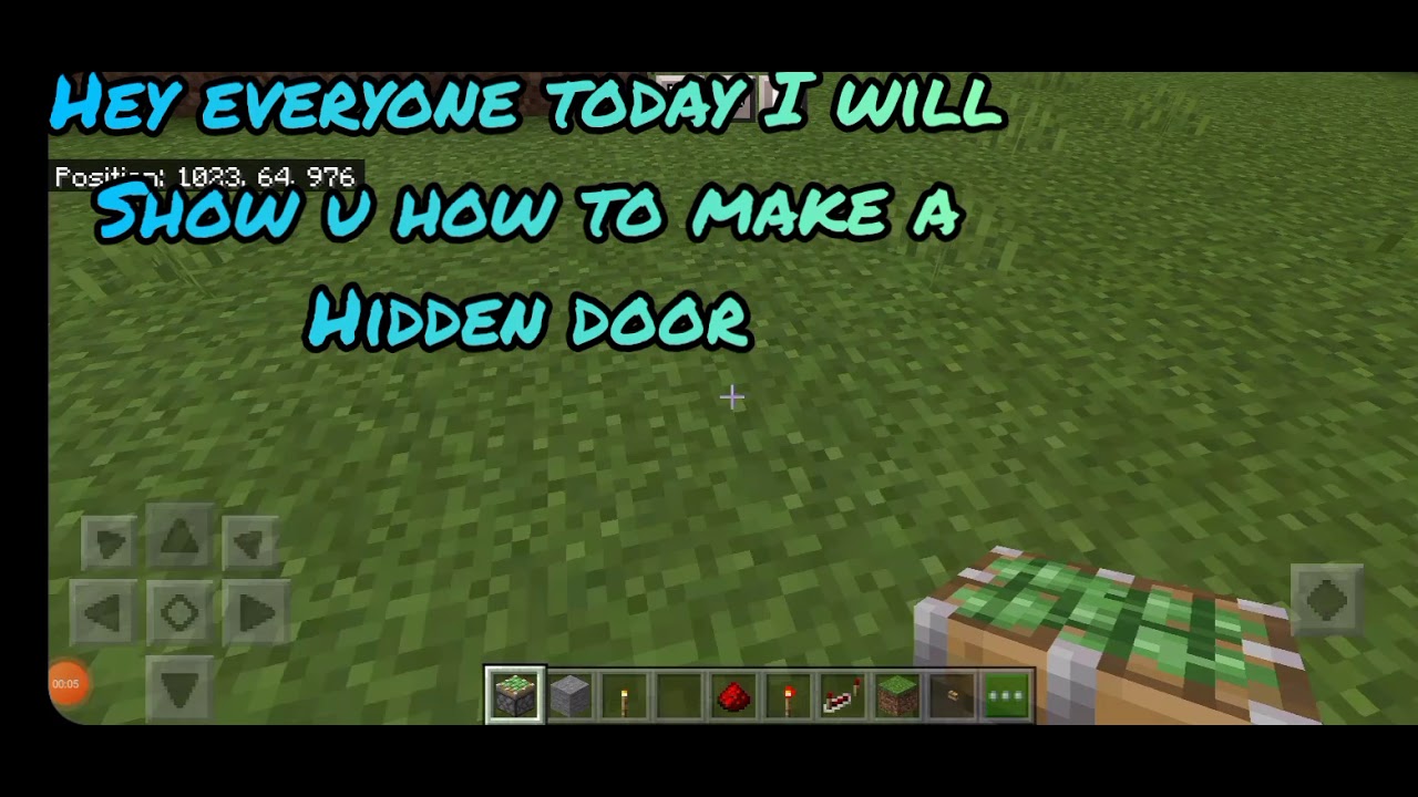 How to make a hidden door in Minecraft PE - YouTube