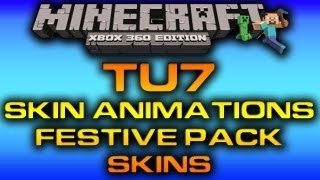 Minecraft (Xbox 360): TU7 NEW SKIN ANIMATIONS & FESTIVE SKINS screenshot 3