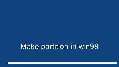 Computer Hardware Course in Urdu (Make & Delete Partition in Win98) - Lesson 13