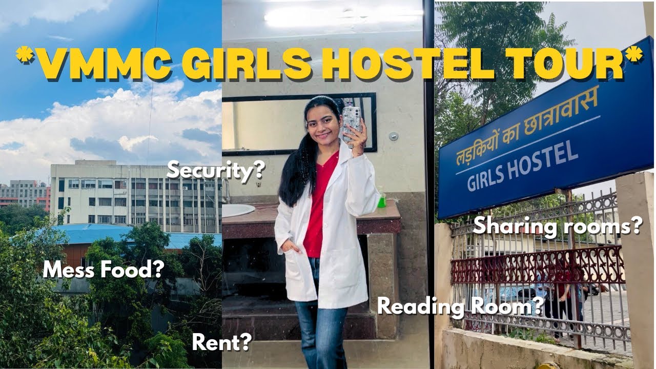VMMC Girls Hostel Tour🏡 | Medical College Hostel Life in Delhi | Rent, Facilities, Mess food & more