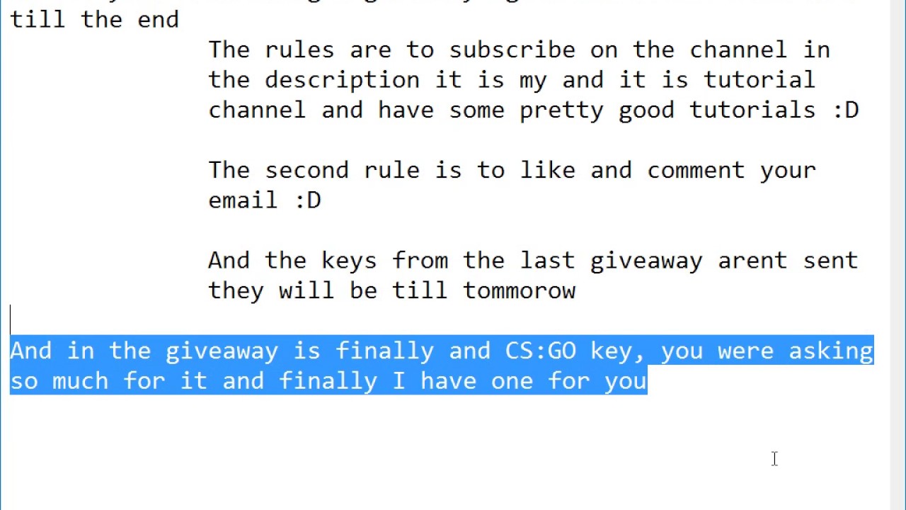 CS:GO KEY GIVEAWAY, read rules carefully [CLOSED]