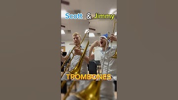 Scott & Jimmy play trombones #musicteacher #trombone