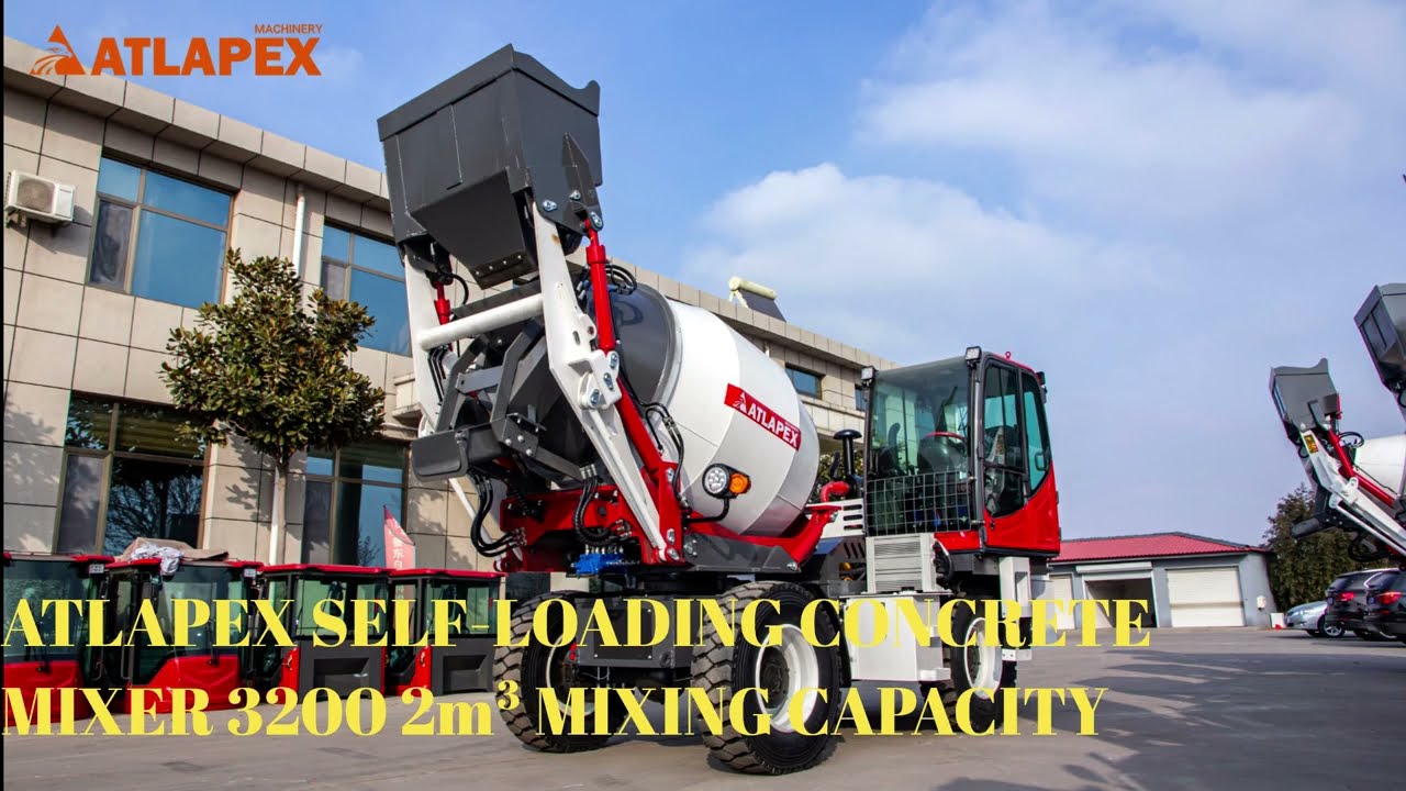 ATLAPEX AL3200 self-loading concrete mixer designed for constrction use efficiency and convenience