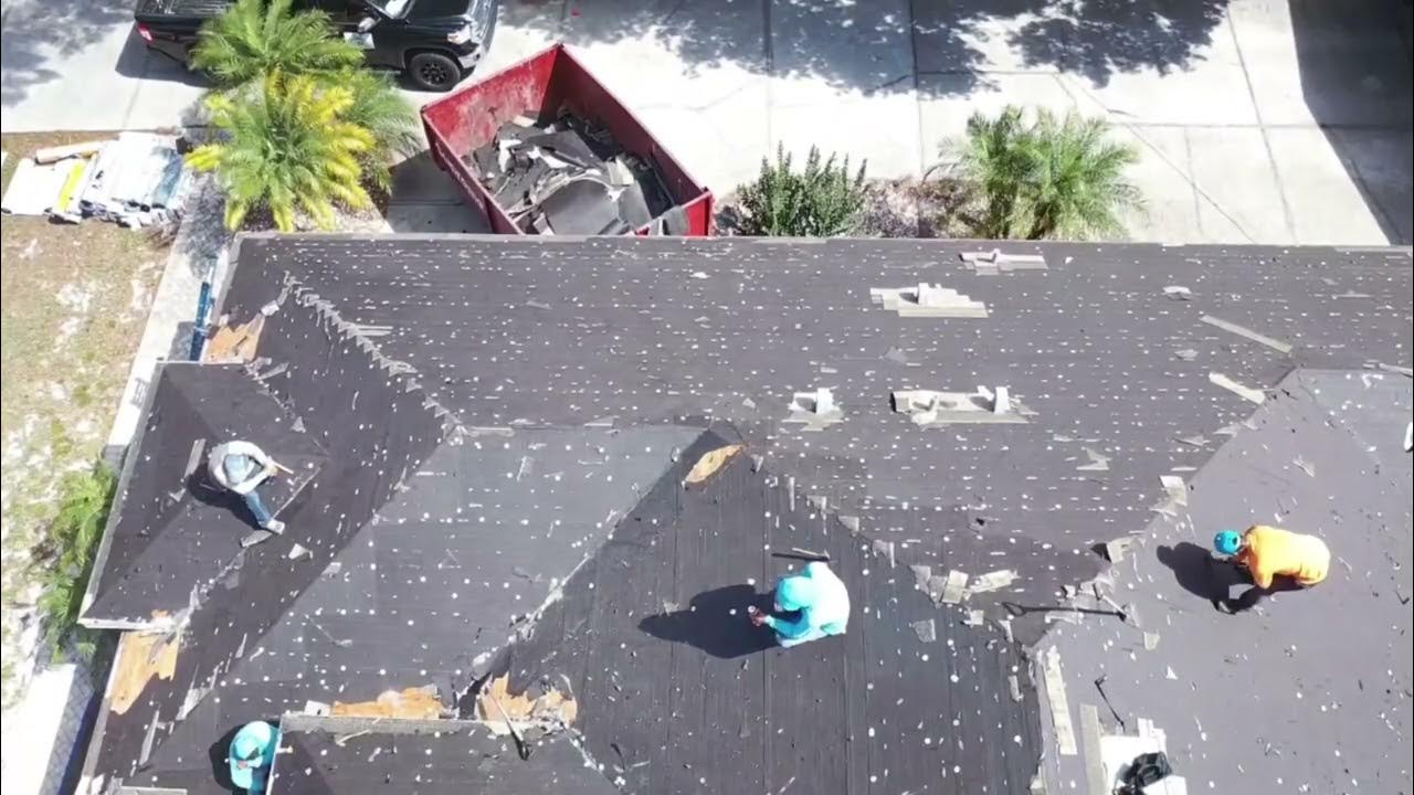 Old shingles removal process YouTube