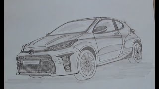 How To Draw A Toyota Gr Yaris Car 2021 Step By Step Drawing Tutorial