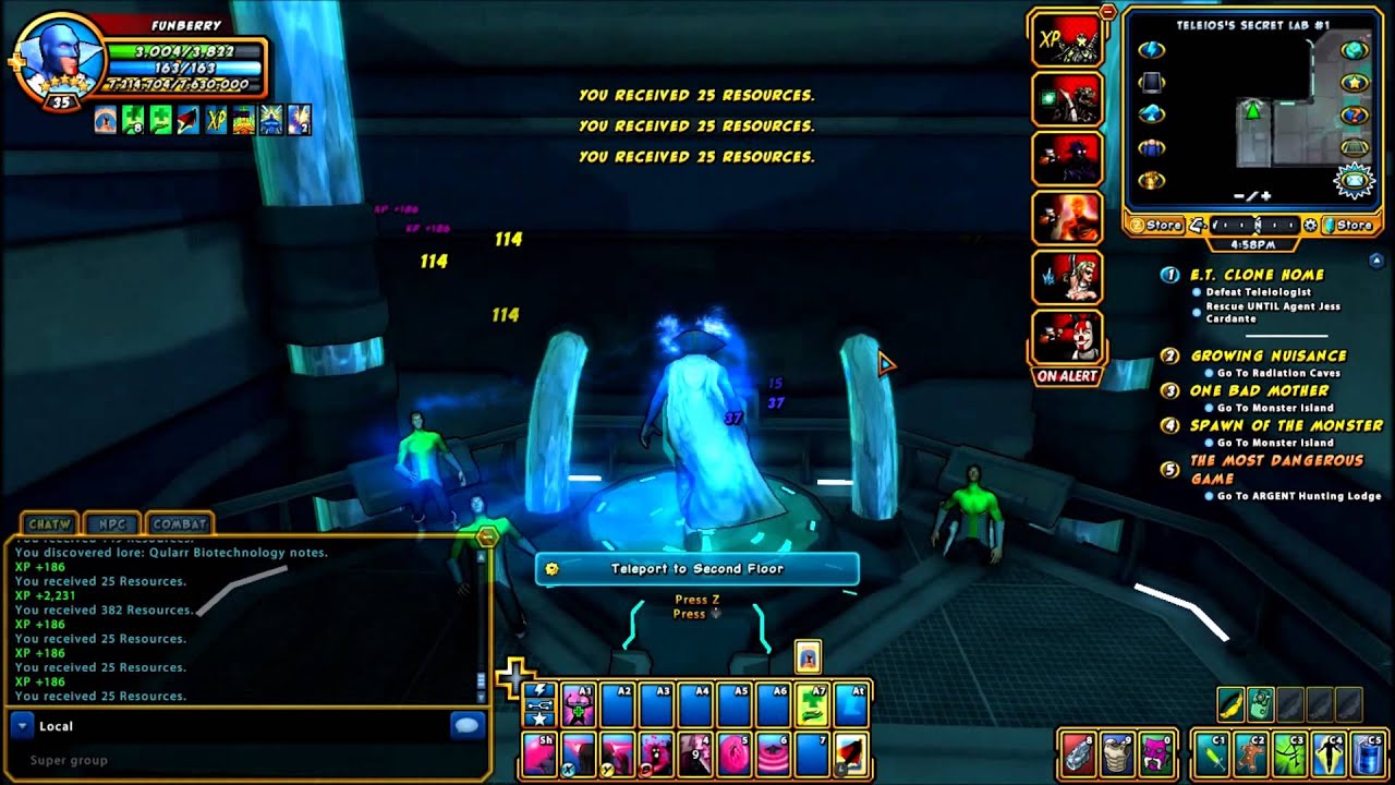 Champions Online - ET Clone Home Quest | Teleios Loremaster | Teleios' Experiments Achievement