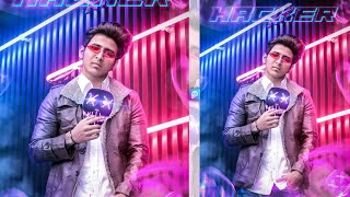 Picsart 3D Neon Fly Hacker Mask Photo Editing || Neon Hacker Mask Editing || Neon Photo Editing screenshot 5
