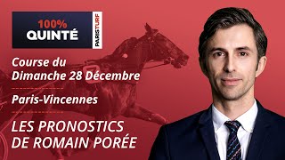 Pronostics Quinté Pmu - 100% Quinté Du Dimanche 28 Décembre À Paris-Vincennes