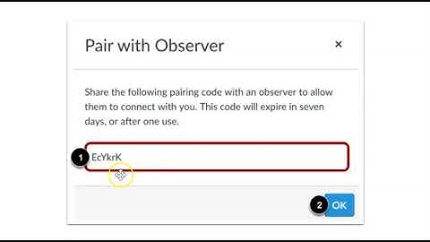 How to generate a pairing code for an observer in Canvas