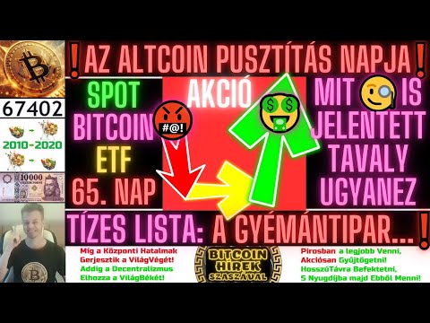 Bitcoin Hírek (2083) - Az AltCoin Pusztítás Napja Mit Is Jelentett Tavaly Ugyanez