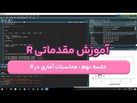 مظر R دوره آموزش R (مقدماتی) - قسمت نهم : محاسبات آماری در R - YouTube