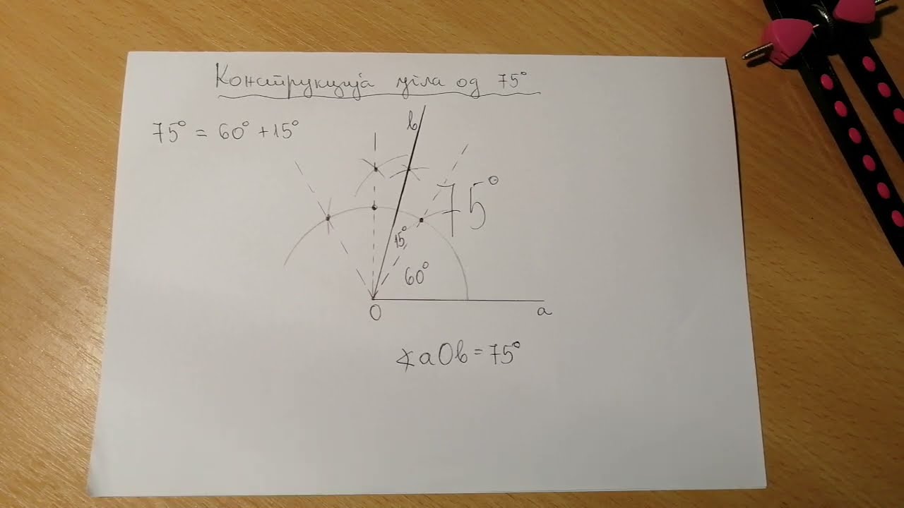 Konstrukcija ugla od 75 stepeni