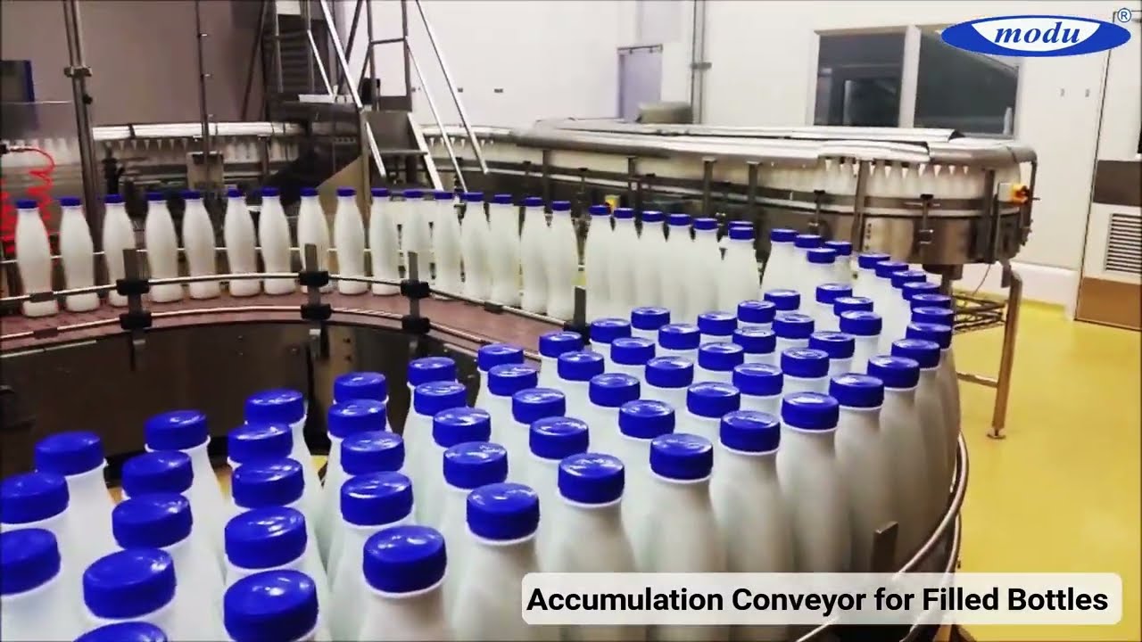 Accumulation Conveyor for Filled Bottles YouTube