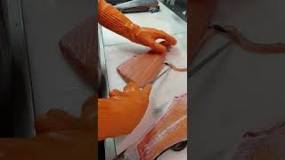 #Salmon #Fillet 🐳🍊 *How to fillet salmon tail *💫💥