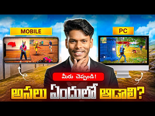 Finally Decided! Mobile or PC? 😱 Free Fire Comeback Begins! Dhanu Dino | Telugu Gaming FF