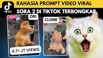 🔥BONGKAR PROMPT VIDEO AI VIRAL TIKTOK SORA 2  (Kucing Gym) | Sora 2 GRATIS Tanpa Invite Code