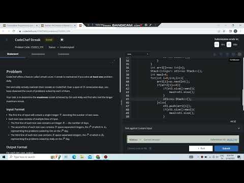 CodeChef Streak | Codechef | Starters 94 | Solution Code.
