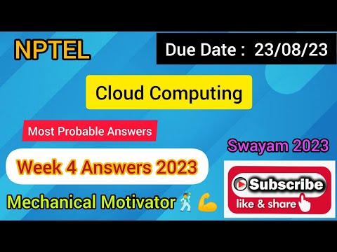 Cloud Computing | Week 4 Quiz | Assignment 4 Solution | NPTEL | SWAYAM 2023