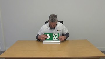 Straight Down to Left Arrow Exit Sign For Emergency Exit Sign Fixture (Adhesive)