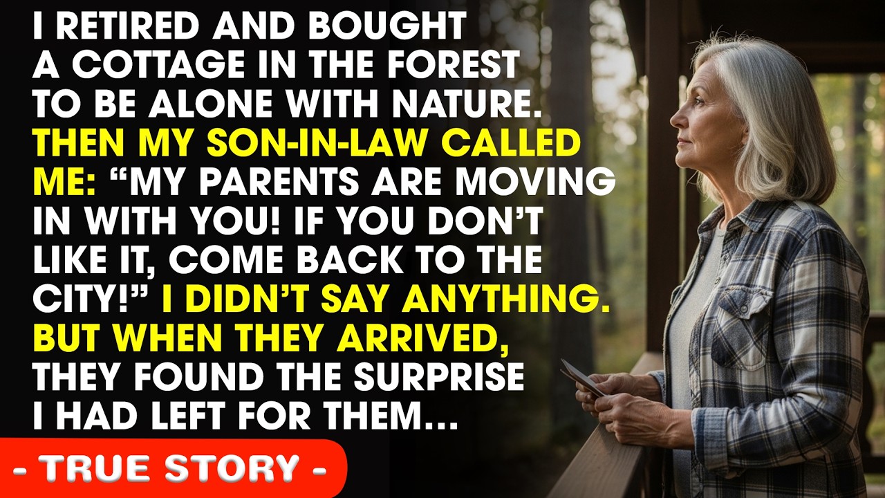 “We’ll Move My Parents In,” My Son-In-Law Said — The Surprise At My Forest House Ended It