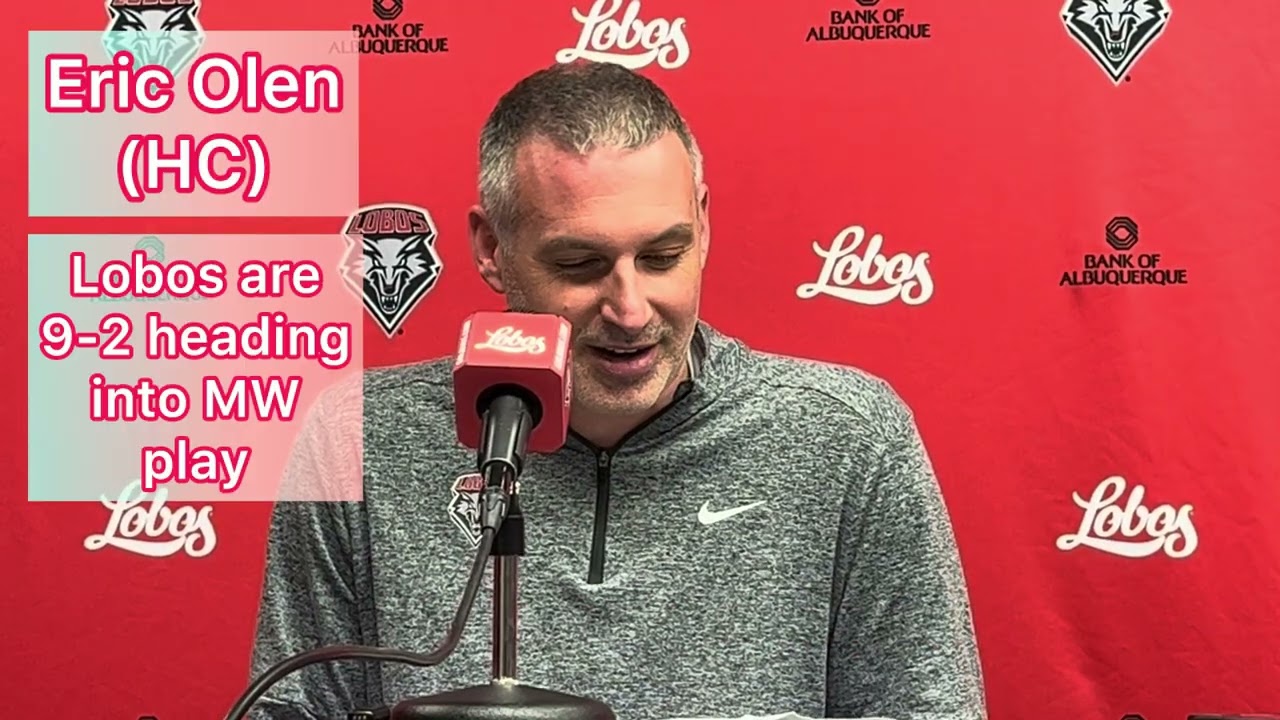 Post game presser with UNM HC Eric Olen after Lobos defeat FGCU 