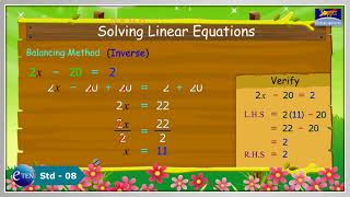 Std 08 Math Chapter 02 Linear Equations in One Variable screenshot 1