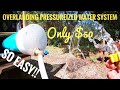Easy DIY pressurized water tank overland shower