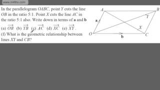 GCSE Tutorial   Vectors 2   Exam Style Questions