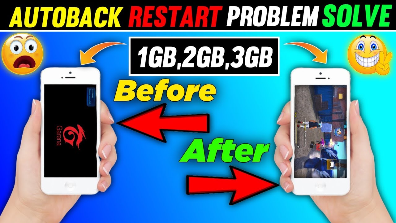 How To Solve Auto back Restart Problem In Free Fire || Low Device ...