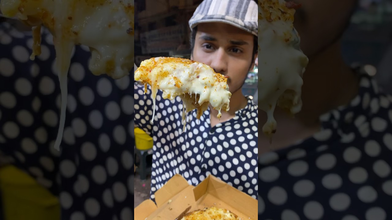Trying Loaded Cheesy Burger and Lava Pizza 😍 #foodshorts #foodstagram #food #cheesy