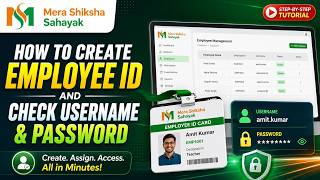 How to Create Employee in School ERP & Get Auto Generated Login ID Password