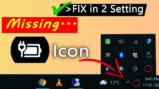 Battery icon not showing in taskbar windows laptop | Fix battery Icon missing.