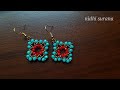 ⚜️ Crystal Earrings/ How to make/ Rondelle Crystal Aretes Tutorial Diy (0450)