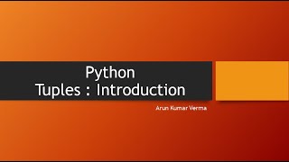 42. Tuples Introduction