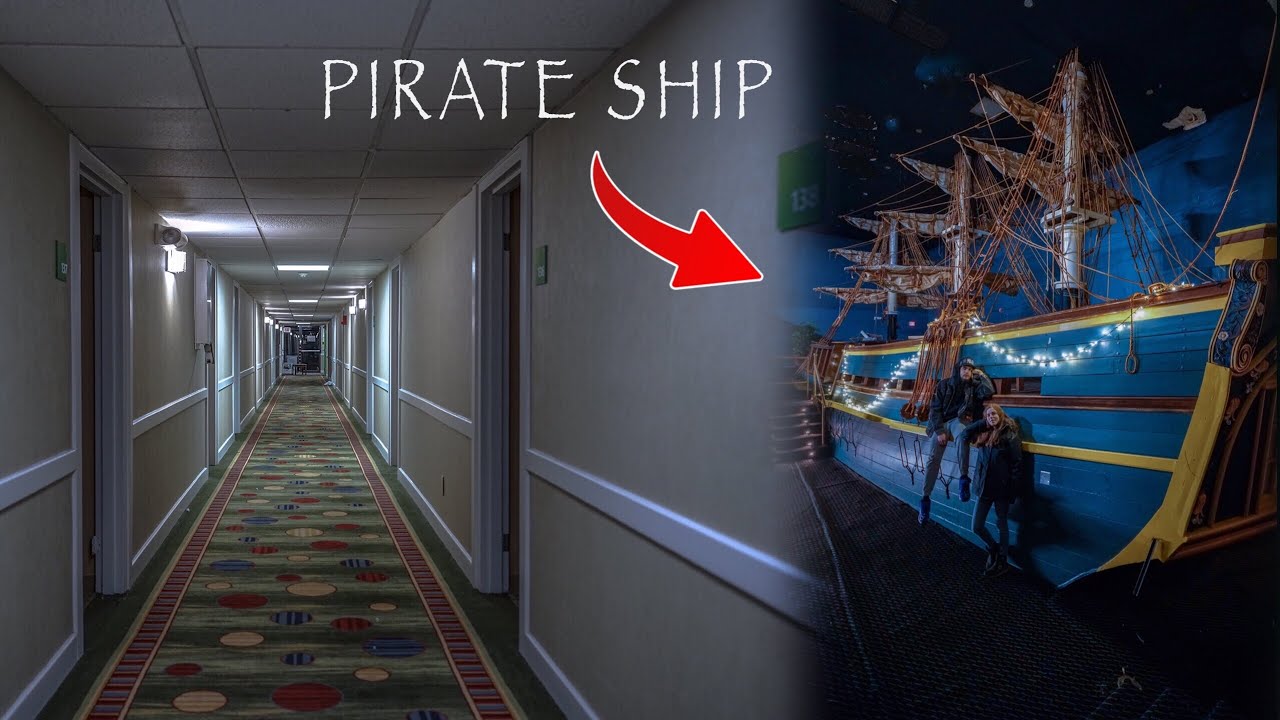 We Found a Pirate Ship inside This Abandoned Hotel (WITH POWER!)