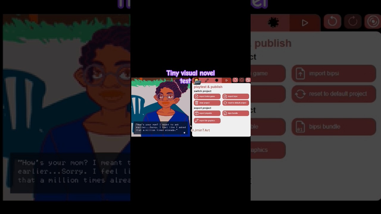 Tiny visual novel test 