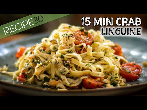 15 Minute Delicious Crab Linguine