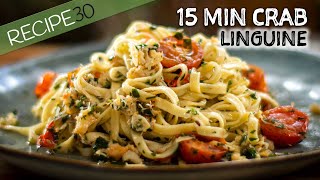 15 Minute Delicious Crab Linguine