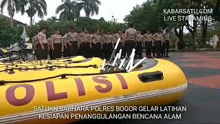 Satuan Sabara Polres Bogor Latihapenanggulangan Bencana Alam Dan Cek Alat Sar