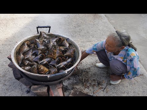 端午節咸粽子做法，熬煮1天1夜，一次吃3個，不會膩 ｜Chinese Dragon Boat Festival, Guangxi grandmother made traditional zongzi