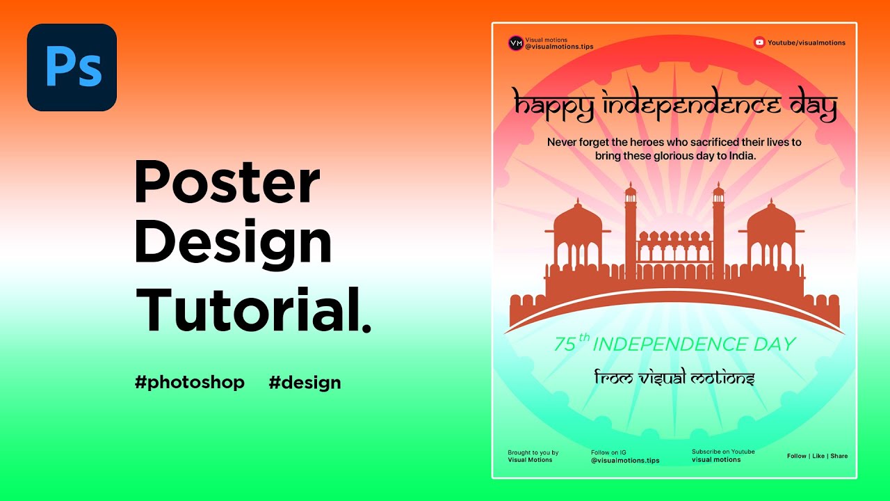 How to Design Independence Day Poster in Photoshop | Photoshop Tutorial