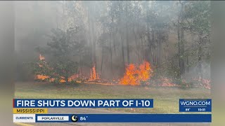 Grass fire temporarily closes I-10 route along Louisiana and Mississippi state line