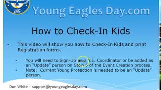 Young Eagles Day - Check-in Process for Youth Eagle Kids