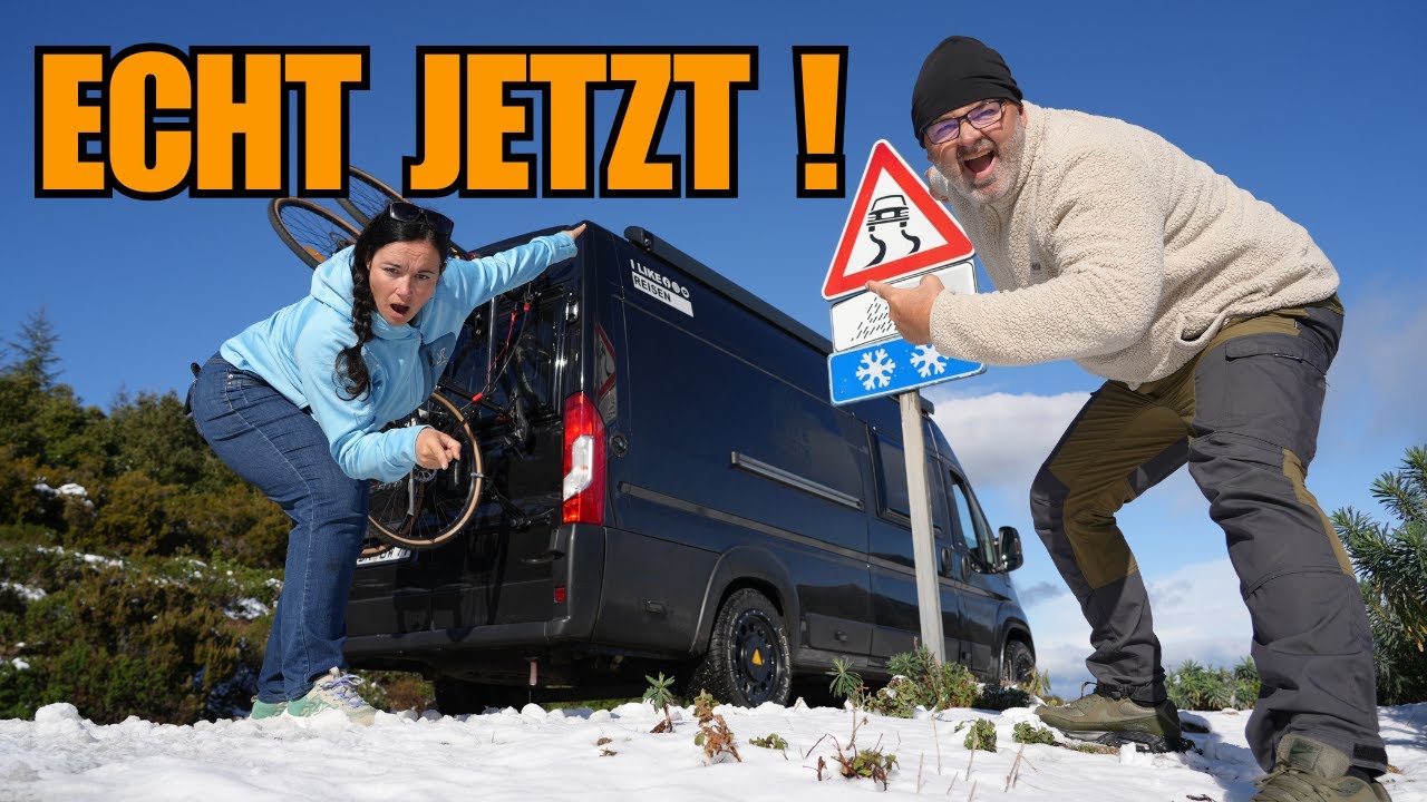 SCHNEE auf Sardinien?! 🥶 Damit haben wir bei der Überwinterung nicht gerechnet ❄️🚐