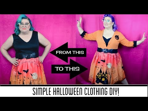 Halloween Clothing Refashion Upcycle - Easy Simple DIY