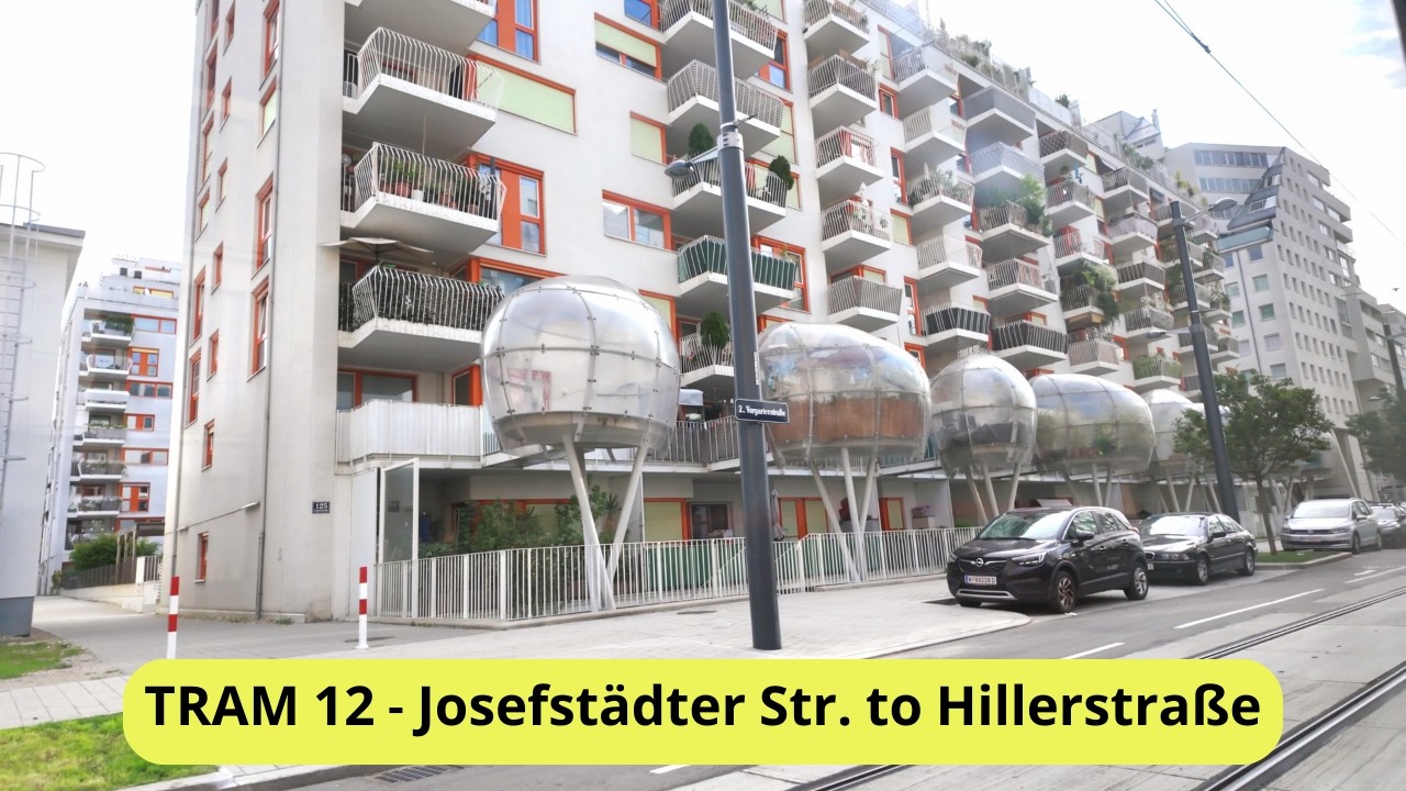 🚋 Vienna by Tram 12 – New Line from Josefstädter Straße to Hillerstraße (4K)