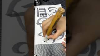 Writing Allah name in Arabic calligraphy tutorial #calligraphy #art #viral