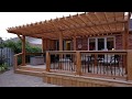 Backyard Deck with Pergola and Privacy Screen Backyard Deck with Pergola and Privacy Screen