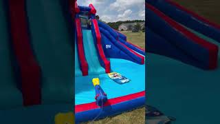 NEW Water Slide! Deluxe Inflatable Triple Slide Unboxing and Review by Uptown Kids!